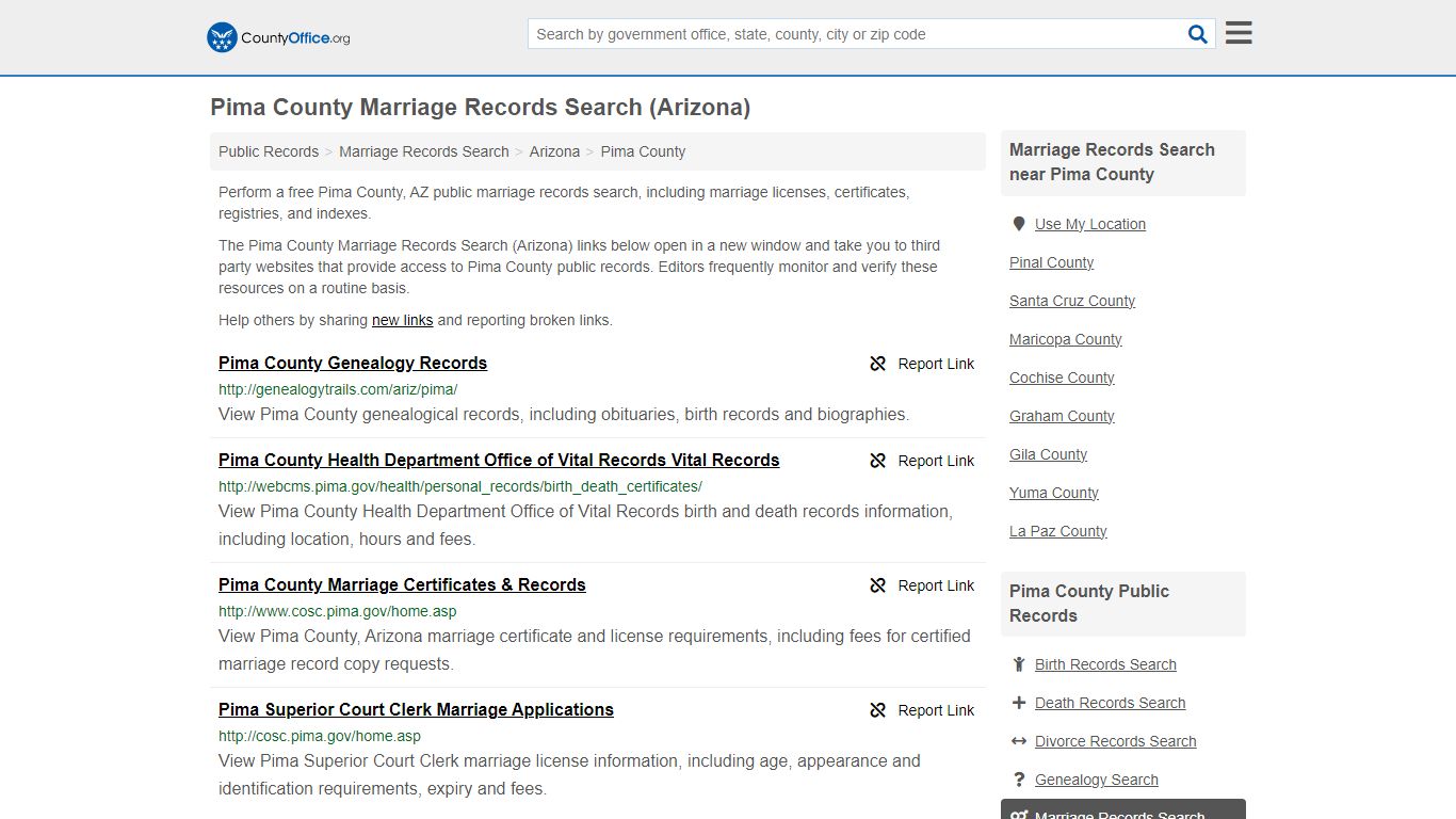 Marriage Records Search - Pima County, AZ (Marriage Licenses ...